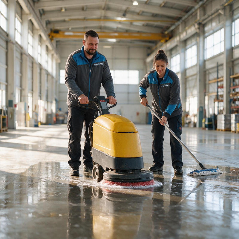 Hallenreinigung für Industrie und Produktion.