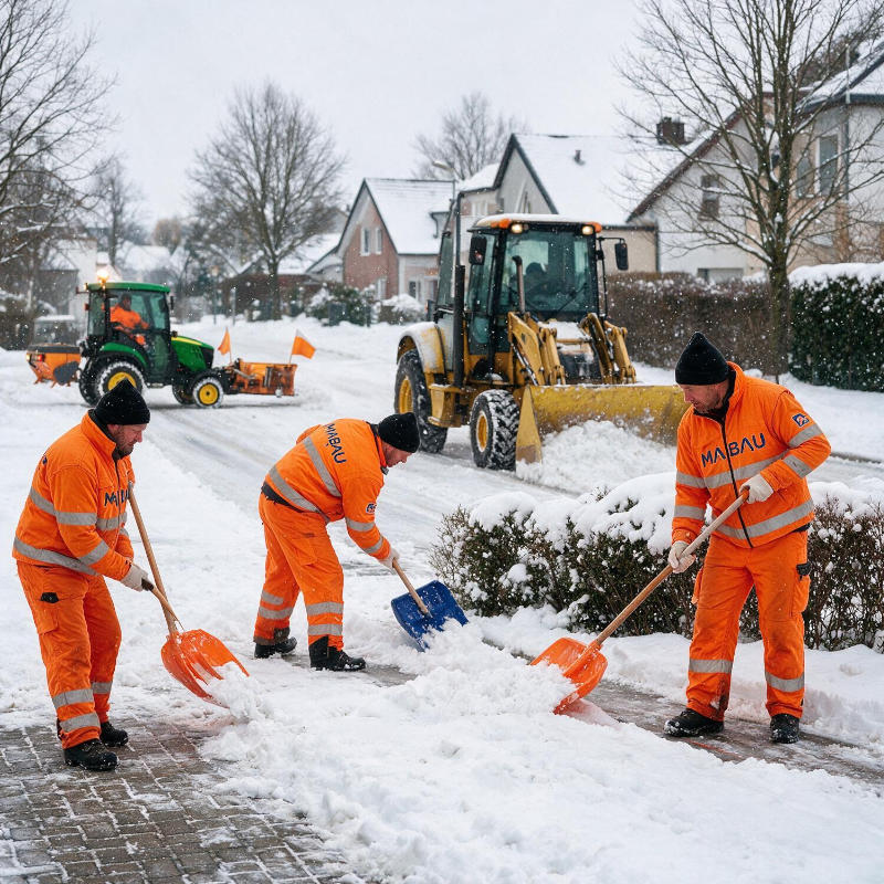 Winterdienst mit Schneeräumung und Glättebeseitigung.